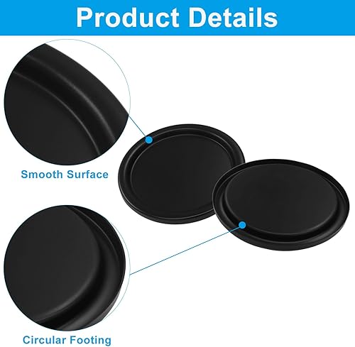 Miniatura 4 de 4 portavelas de hierro negro (3.8 pulgadas de profundidad x 0.2 pulgadas de alto), elegante soporte para velas LED y pilar, bodas, conos de