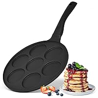 joeji's Kitchen Padella Pancake a 7 Fori 26,5 cm- Leggera Antiaderente in Alluminio