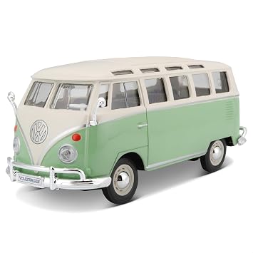 Maisto 1/25 Volkswagen Type 2 Bus Samba Green / Diecast Car Mini Car Completed Item 31956 GN