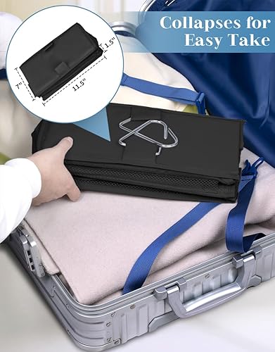 Miniatura 7 de SLEEPING LAMB Organizador corto de zapatos colgante para almacenamiento en armario con bolsillos laterales de malla con capacidad para 8 pares,