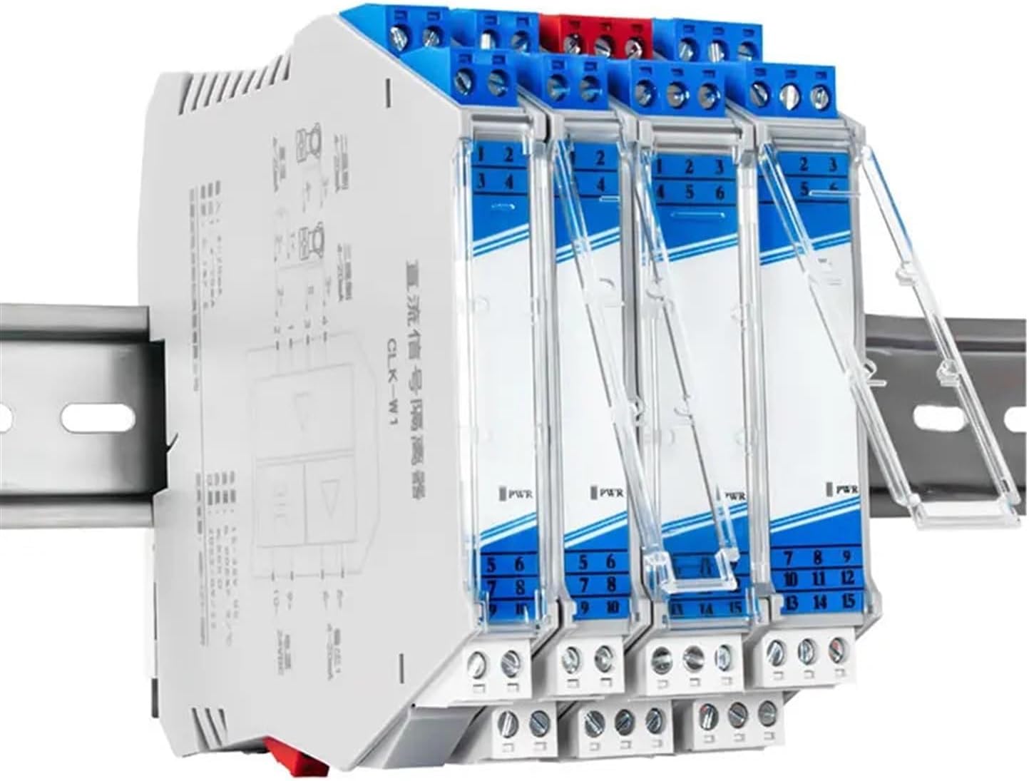 MNEXQML 1PCS Analog Signal Converter 4-20ma to 0-10V 0-5V Signal Isolator 35MM Din Rail Voltage Current Signal Conditioner GLK(2IN2OUT,Output 0-10V_Input 4-20MA_DC24V)