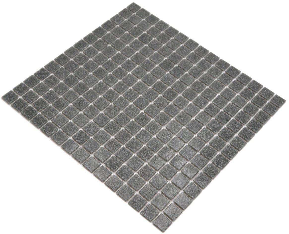 1 plaque de mosaïque Metallic grès cérame effet métal noir 30 x 30 cm | Leroy Merlin