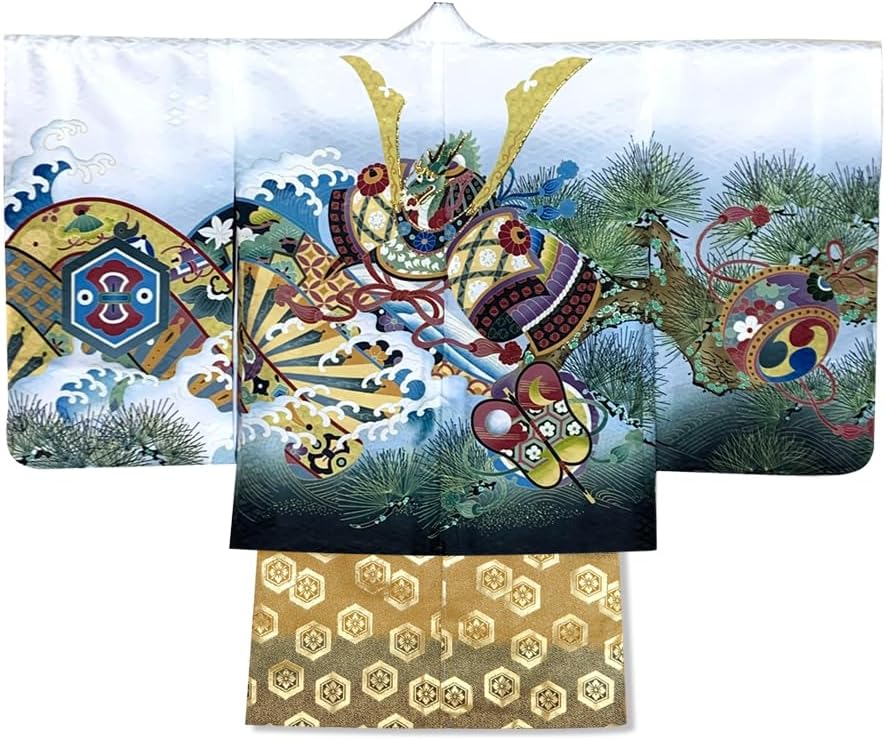 七五三 五歳 男児 羽織袴フルセット 鷹 白地 紋袴 袴変更可能 NO38808 七五三 五歳 男児 羽織袴フルセット 鷹 白地 紋袴 袴変更可能 NO38808