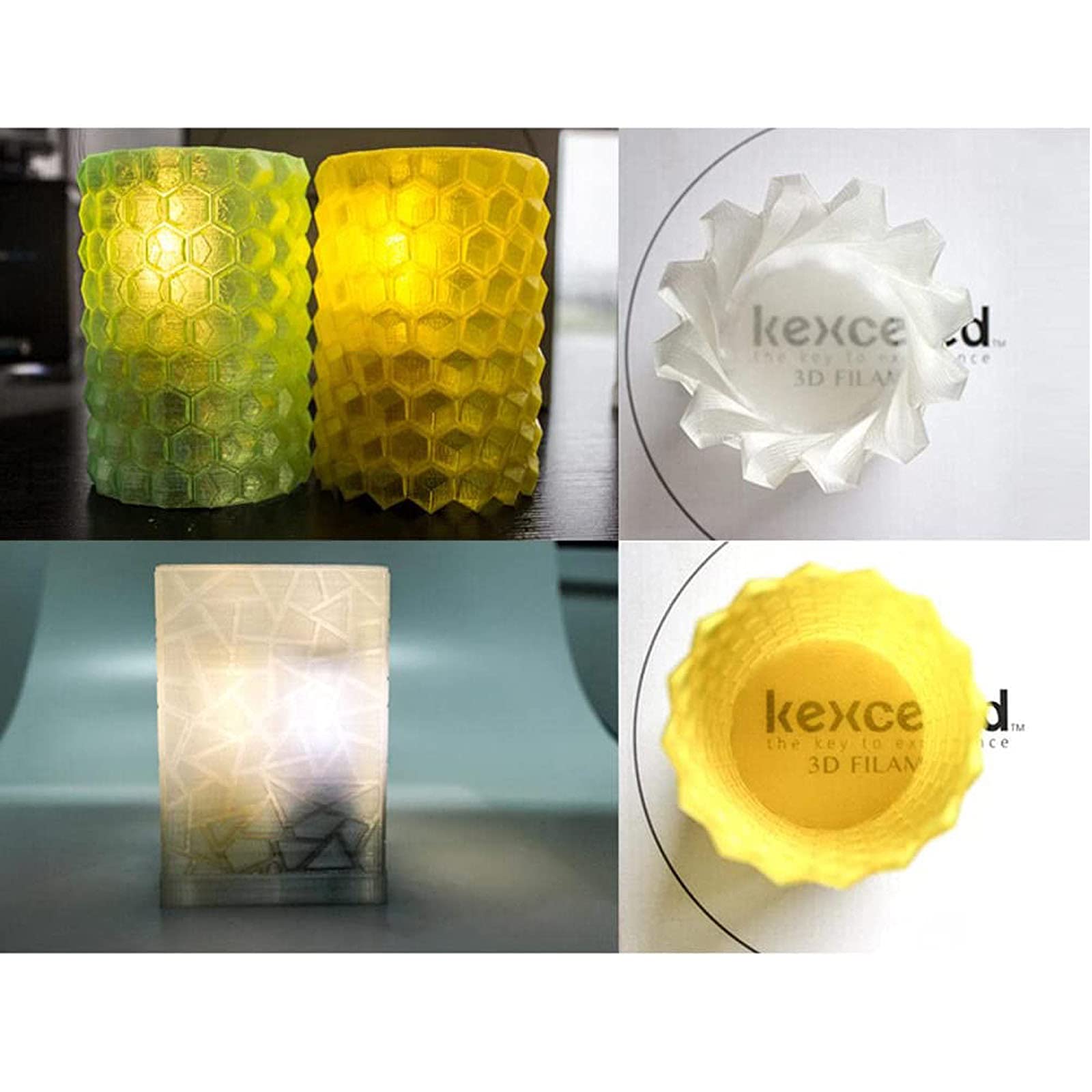 Materiały eksploatacyjne do drukarek 3D, Filament do drukarki 3D ABS K5T wielokolorowy 1,75 mm szpula 1 kg(Transparent)