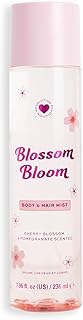 I Heart Revolution, Blossom Bloom Hair & Body Mist, Long-Lasting Perfume Spray, Notes of Jasmine, Amber, & Raspberry, Cruelty-Free & Vegan, 7.98 fl oz
