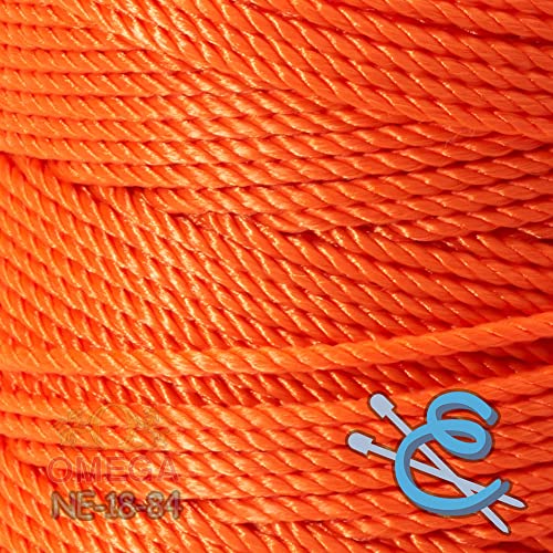 Image of Espiga No.18-100% Nylon Omega String Cord for Knitting and Crochet - 84 Neon Orange