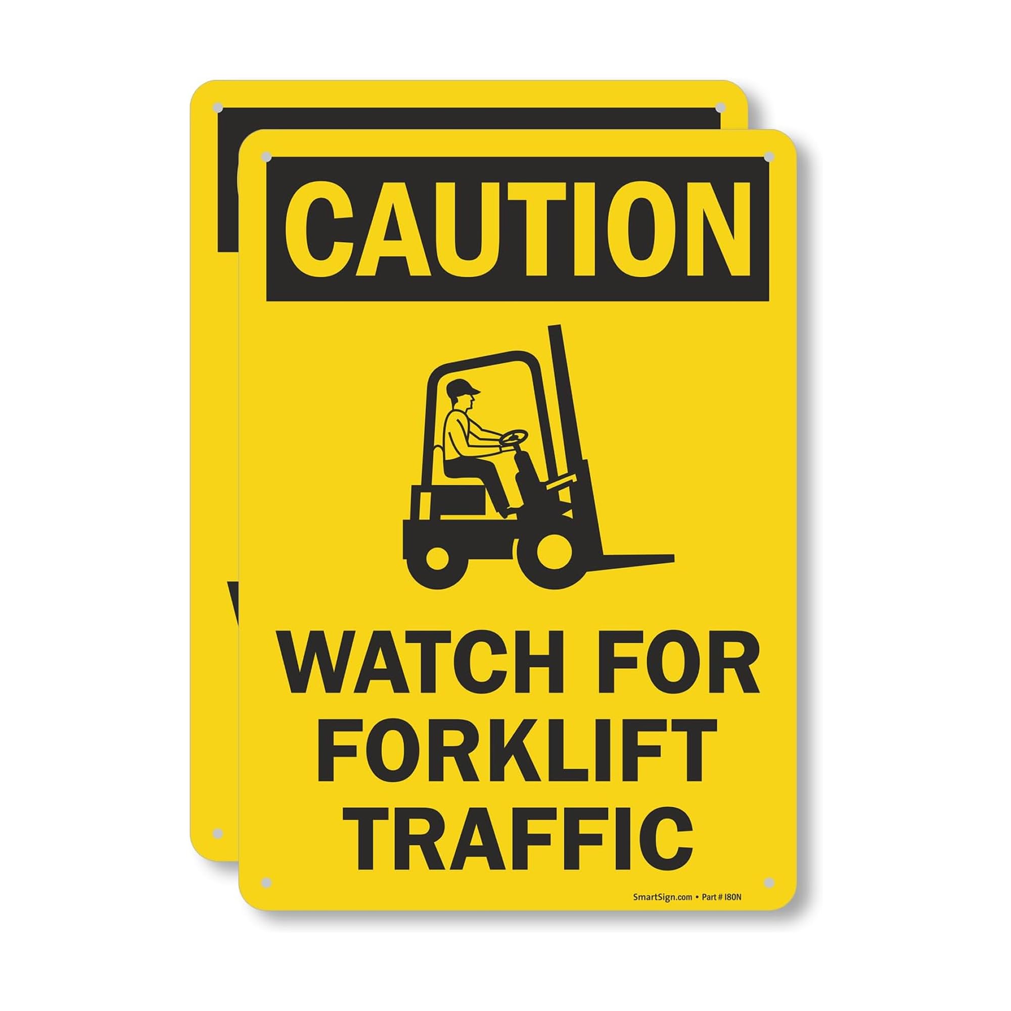 "Caution - Watch For Forklift Traffic" Sign By SmartSign | 10" x 14" Aluminum — Amazon image 10