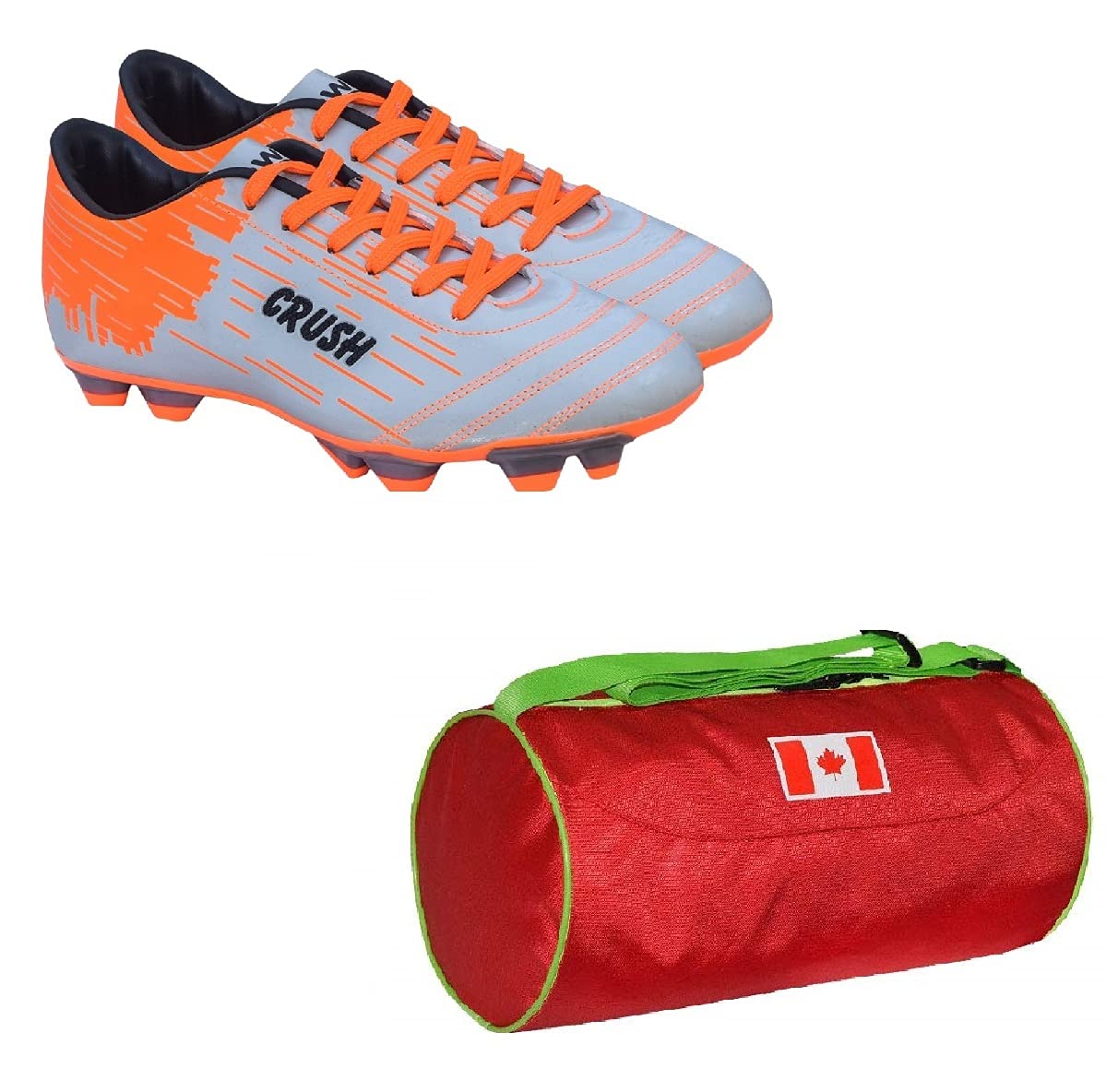 Sports Bag Toronto Large Red With Gowin Football Shoe Crush Silver Orange Size-9-image-17