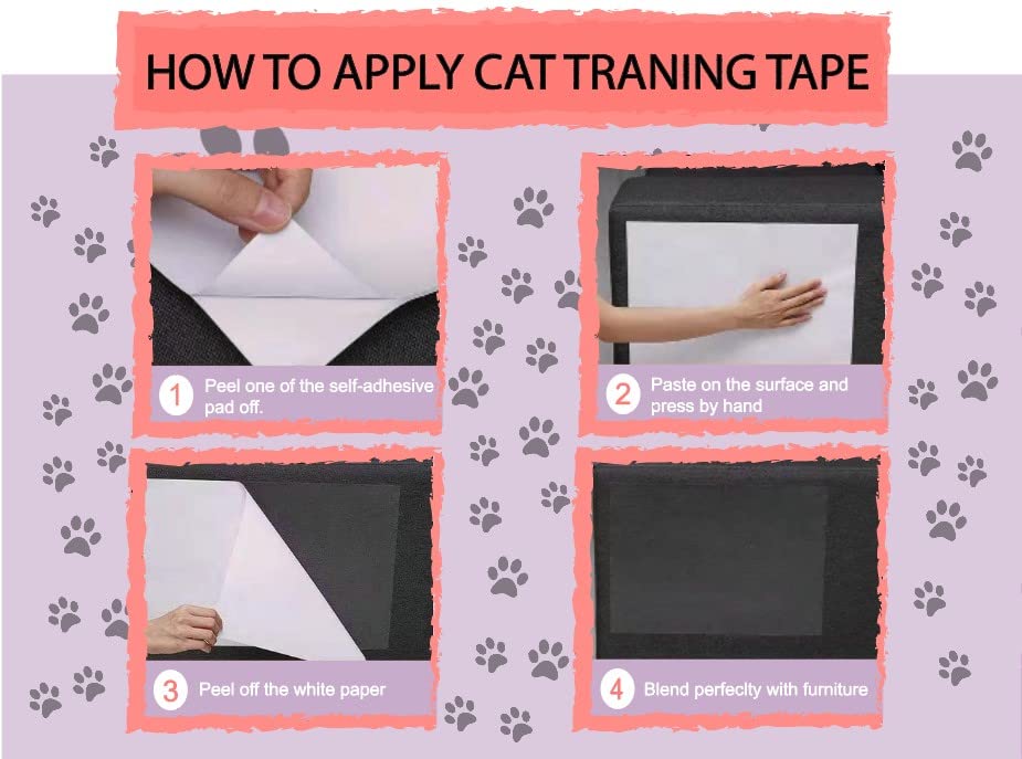 Kratzschutz für Katzen, doppelseitiges Schutzband – Sofa-Kratzschutzband, Rolle – Kratzschutz für Eckmöbel vor Katzen – (50 mm x 10 m)