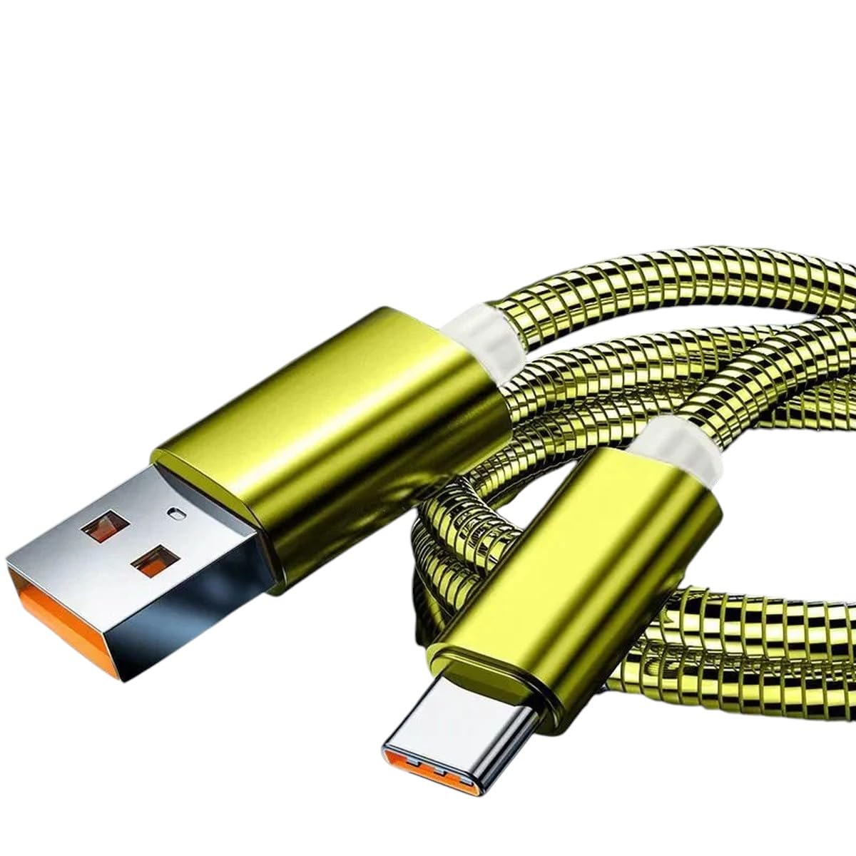 1M Stainless Steel Metal Charging Cable Strong Flexible Sync Data Micro USpB Cable Type - C Lighting Fast Charrger for Xlaoml