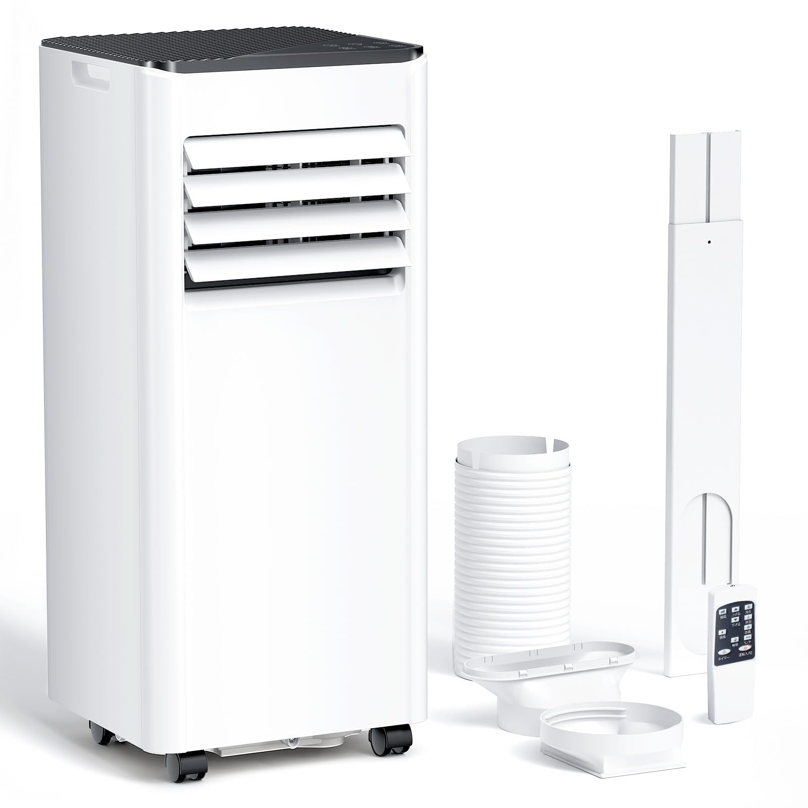 ZAFRO スポットクーラー 家庭用 2.6kW移動式エアコン【2026年最新】ポータブルクーラー 工事不要 8畳 10畳 除湿 30L/日 冷風 送風 スポットエアコン 24Hタイマー リモコン 窓パネル付き 自動霜取り 暑さ・熱中症対策 キャスター付き 業務用