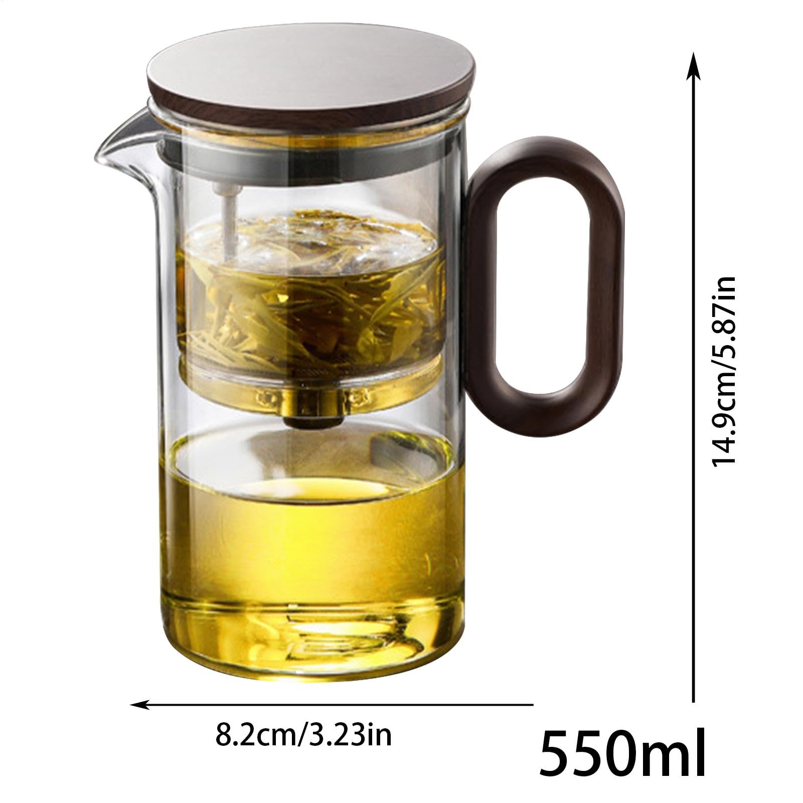 Teiera in filtrante Teiera con infusore per tè, manico e coperchio in