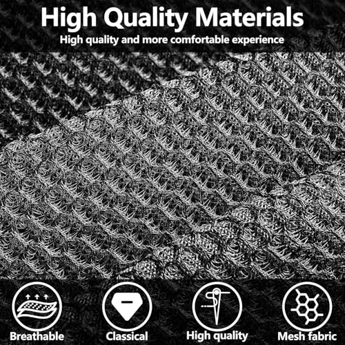 Image of HChengkikz Front Car Seat Covers, Air Mesh, Breathable (Black)