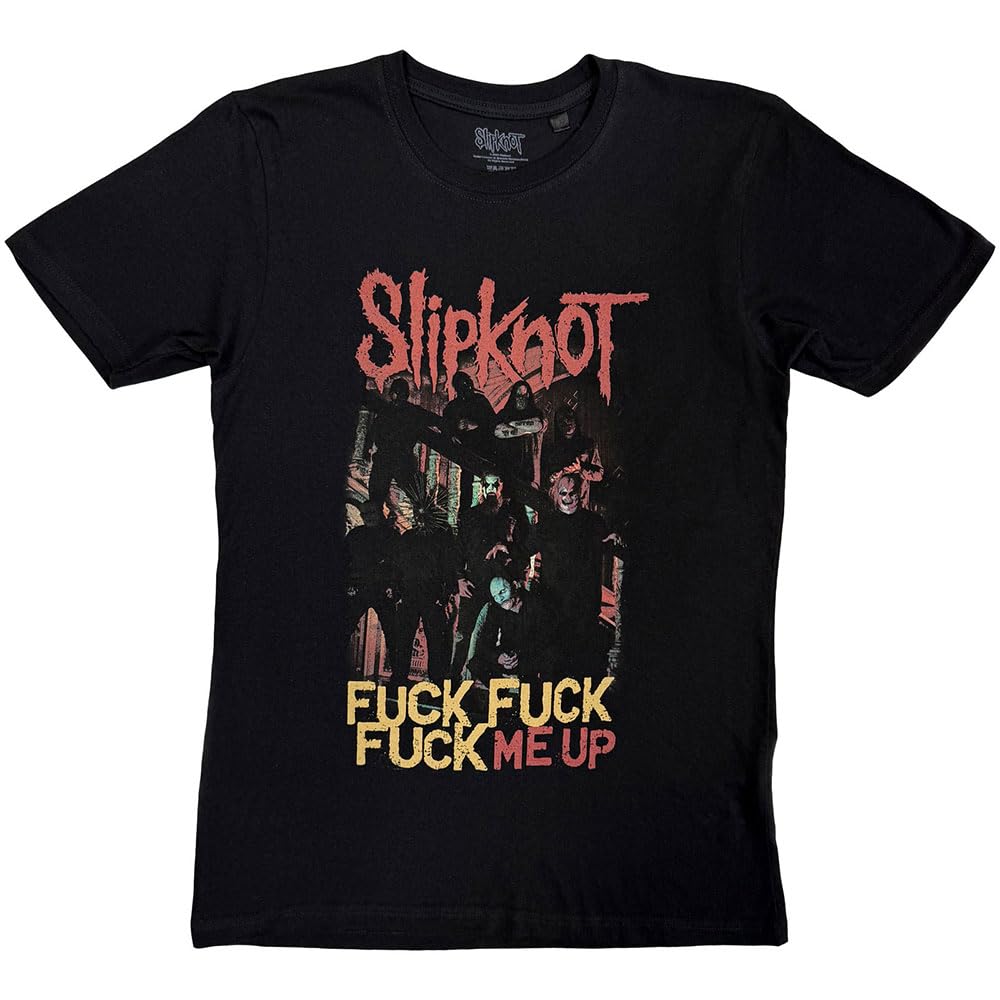 Rockoff Trade Men's Slipknot Fuck Me Up T-Shirt, Black, Medium