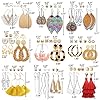 47-Pairs-Fashion-Earrings-for-Women-Girls-Boho-Statement-Tassel-Rattan-Leather-Earrings-Ethnic-Fashion-Butterfly-Stud-Acrylic-Hoop-Silver-Drop-Dangle-Earrings-Set-for-Birthday-Everyday-Jewelry-Gift 47 Pairs Earrings for Women Girls, Boho Statement Tassel Rattan Leather Earrings Butterfly Acrylic Hoop Stud Drop Dangle Earrings Set, Hypoallergenic for Sensitive Ears