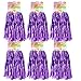 hatisan 12 Pack Cheerleading Pom Poms, Cheerleader Pompoms Metallic Foil Pom Poms for Sports Team Spirit Cheering Party Dance Useful Accessories (Purple)
