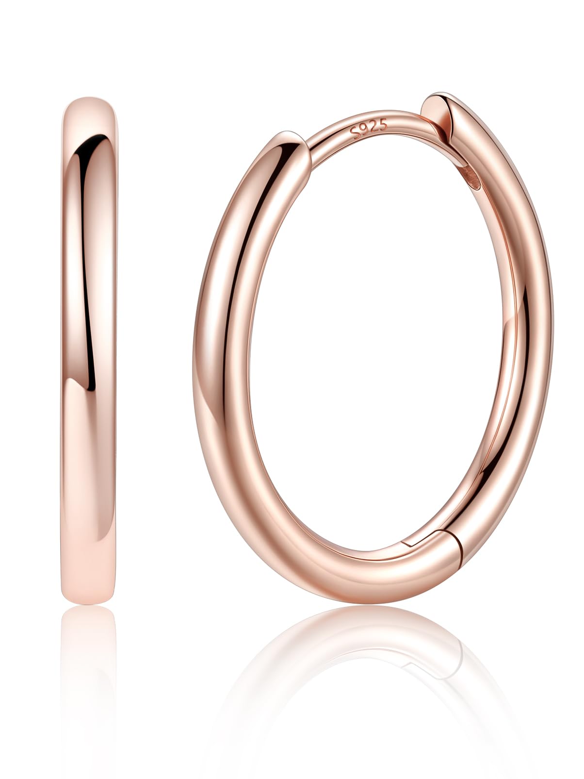 Silvora 14K Gold Plated Huggie Hoop Earrings for Women, Small Gold Hoops