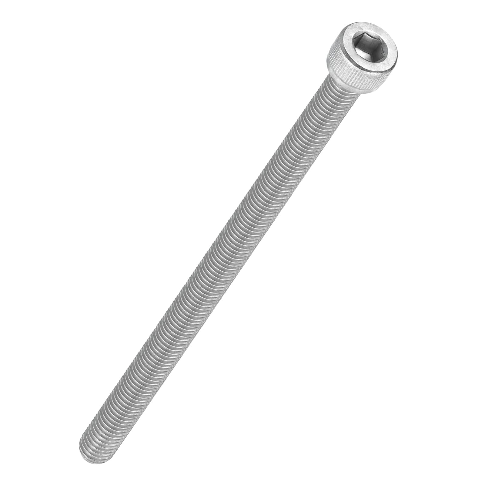 2 szt. śruby z łbem sześciokątnym z łbem sześciokątnym - [M8-1,25 x 140 mm] w pełni gwintowany klucz sześciokątny ze stali nierdzewnej 304 do drukarki 3D silnika elektrycznego, srebrny