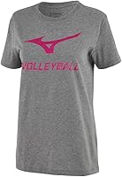 Mizuno Women's Volleyball Graphic Tee - Lightweight Cotton-Poly Performance Fabric, Made in USA