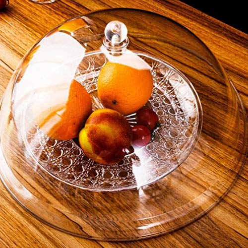 Hemoton 2 peças de capa de acrílico para bolos, capa transparente redonda para bolo Cloche, tampa pa