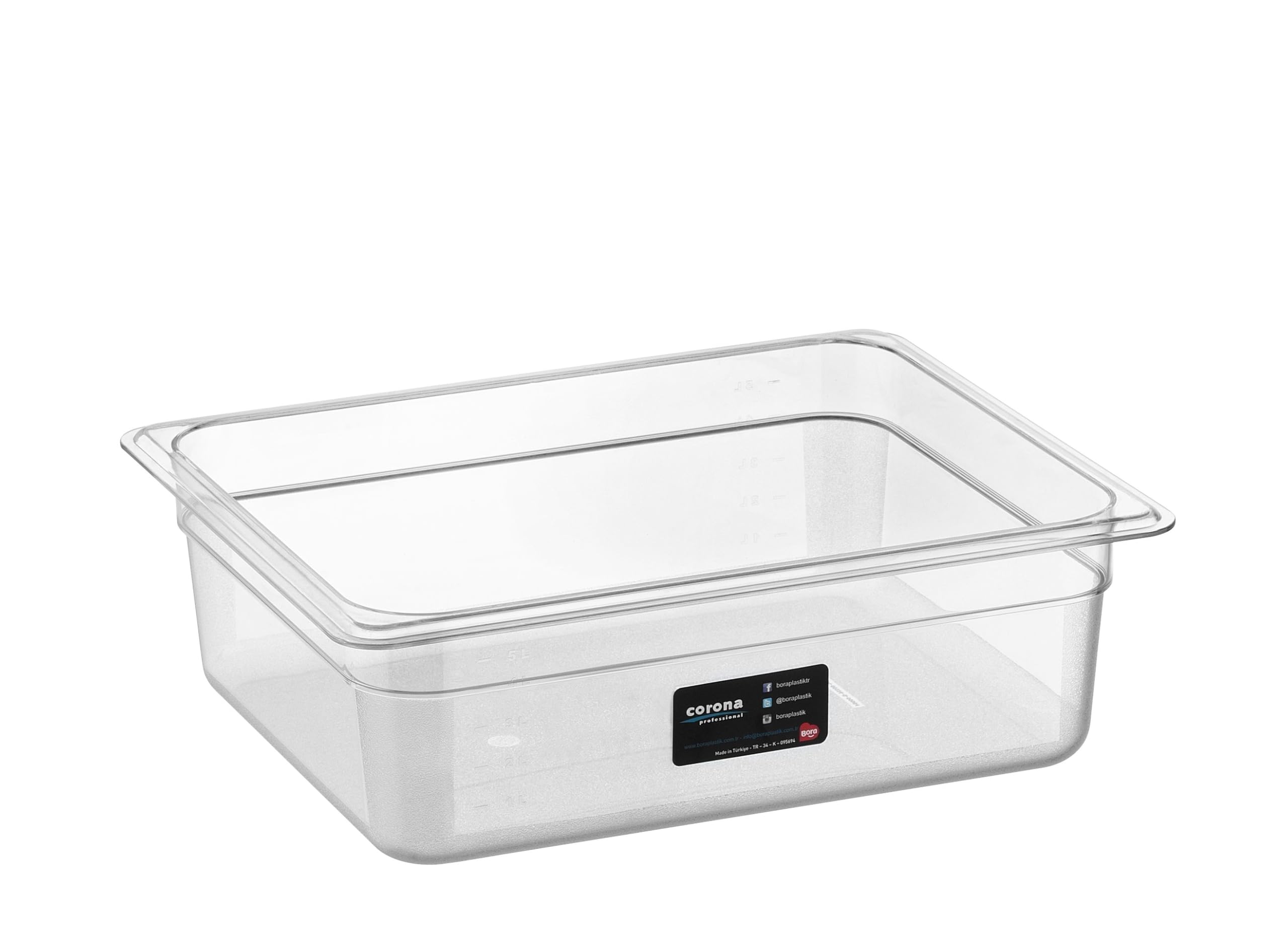 1/2 Dikdörtgen PC Gastronom Küvet Gövde 325x265x100