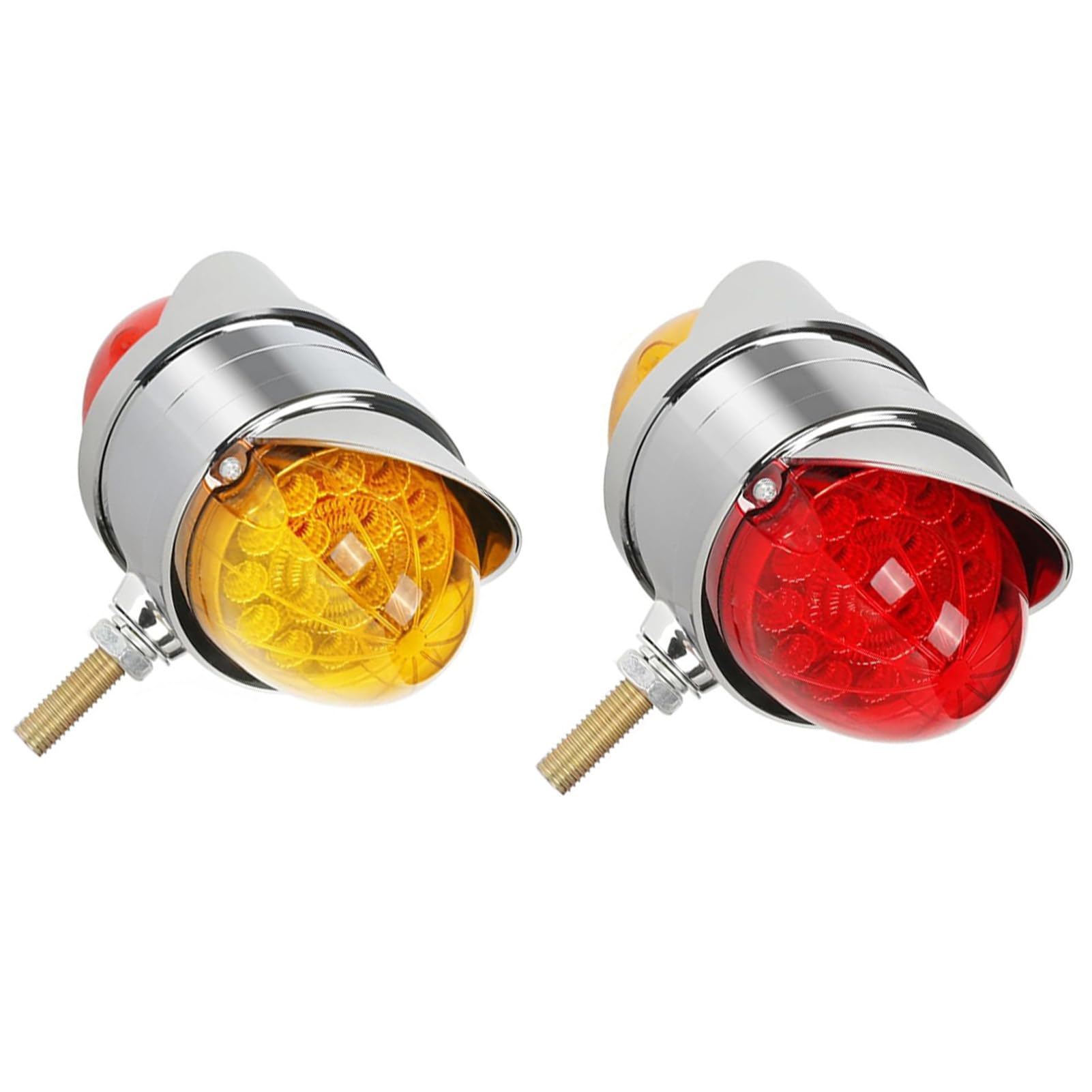 Ailan 14 2 piezas ámbar rojo doble cara 34 LED luces de señal de con visera