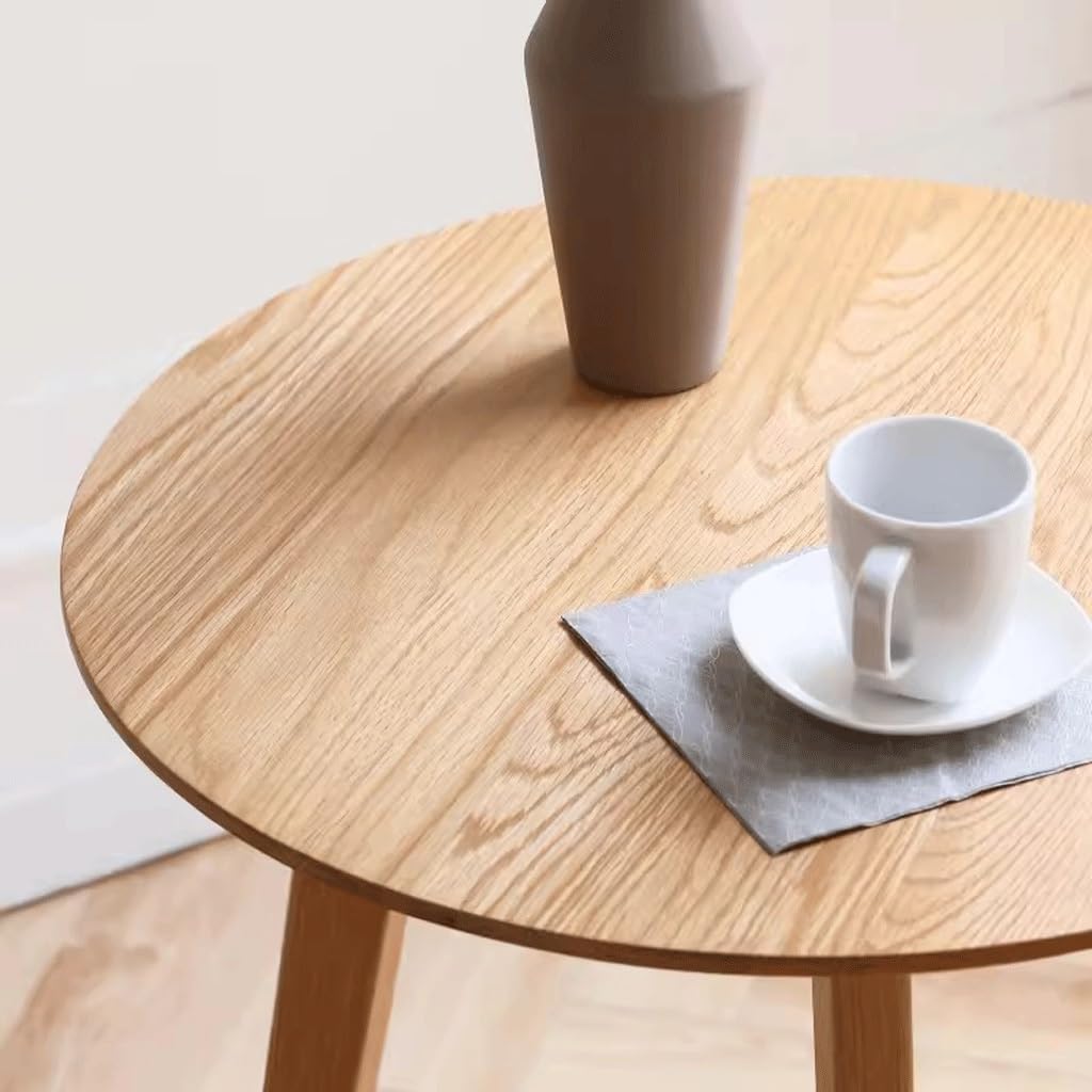 Wohnzimmermöbel Massivholz Kleiner Runder Tisch Verhandlungssofa Beistelltisch Kaffee Nordic Balkon Freizeit Beistelltische Wohnzimmer(A)