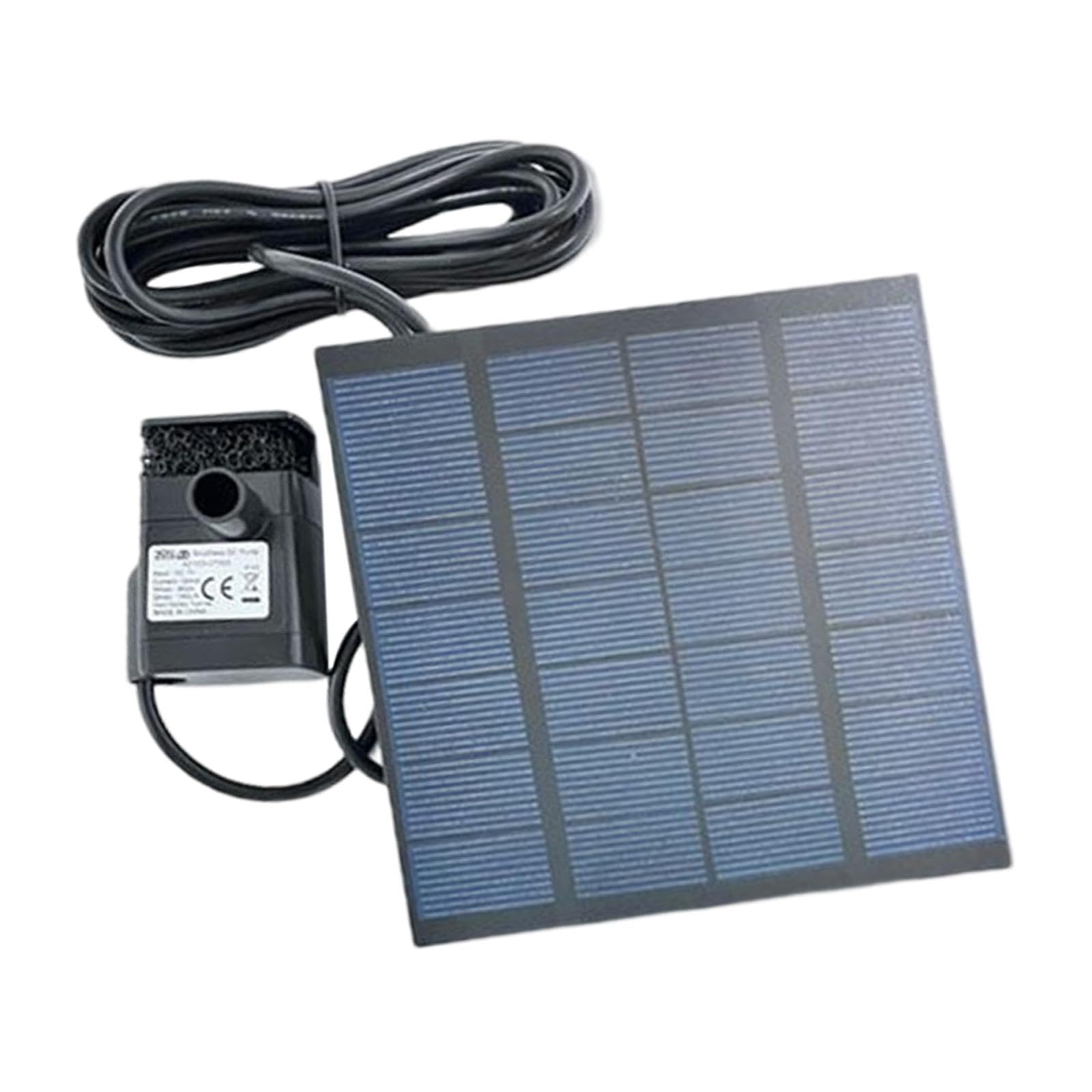 Set di 3 pompe ad acqua solare con 4 ugelli per fontana esterna per uccelli da giardino
