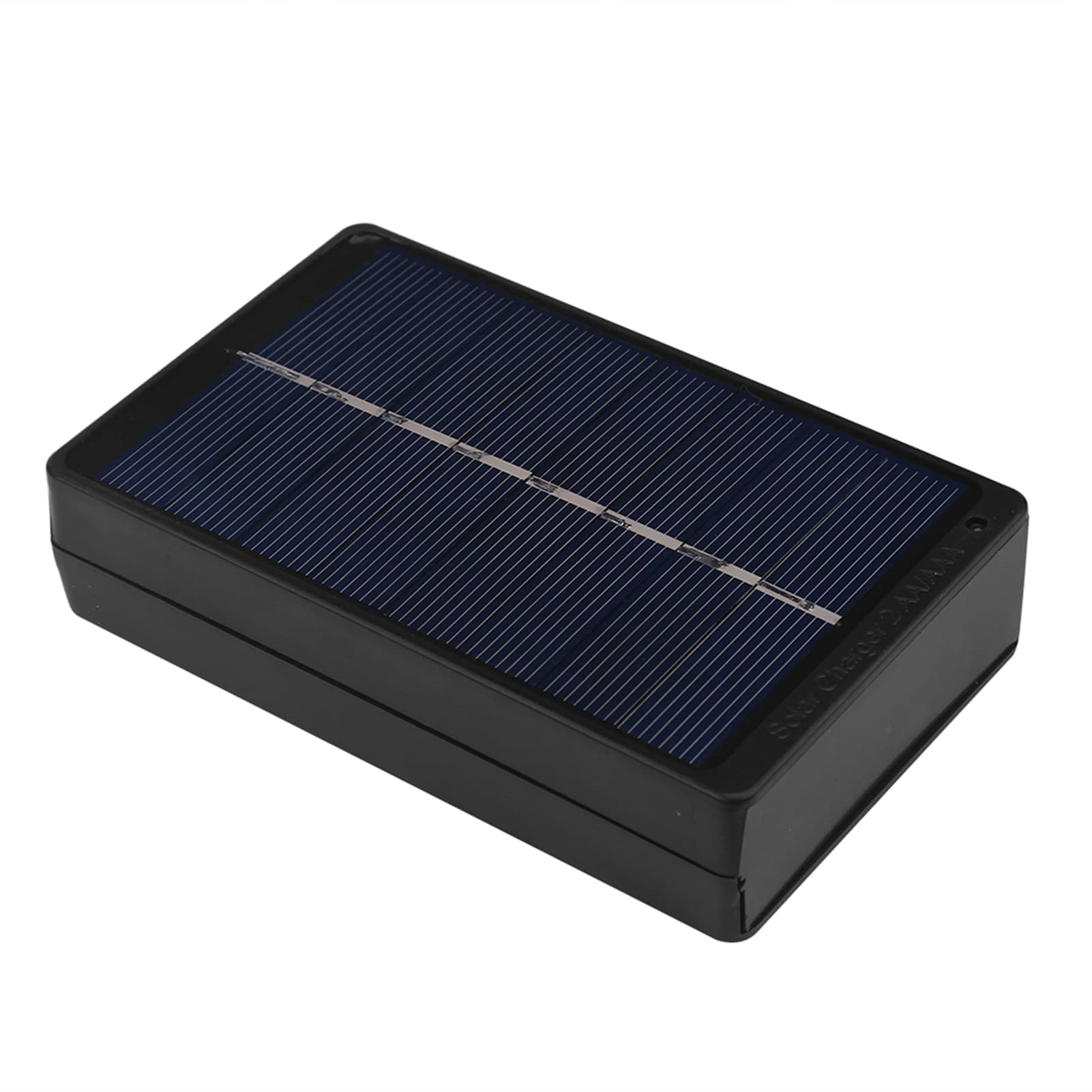 Chargeur de Batterie Solaire 1 W pour Piles AA et AAA, Conception Portable pour les Voyages Longue Distance, Noir, 4,5 X 2,6 X 1"