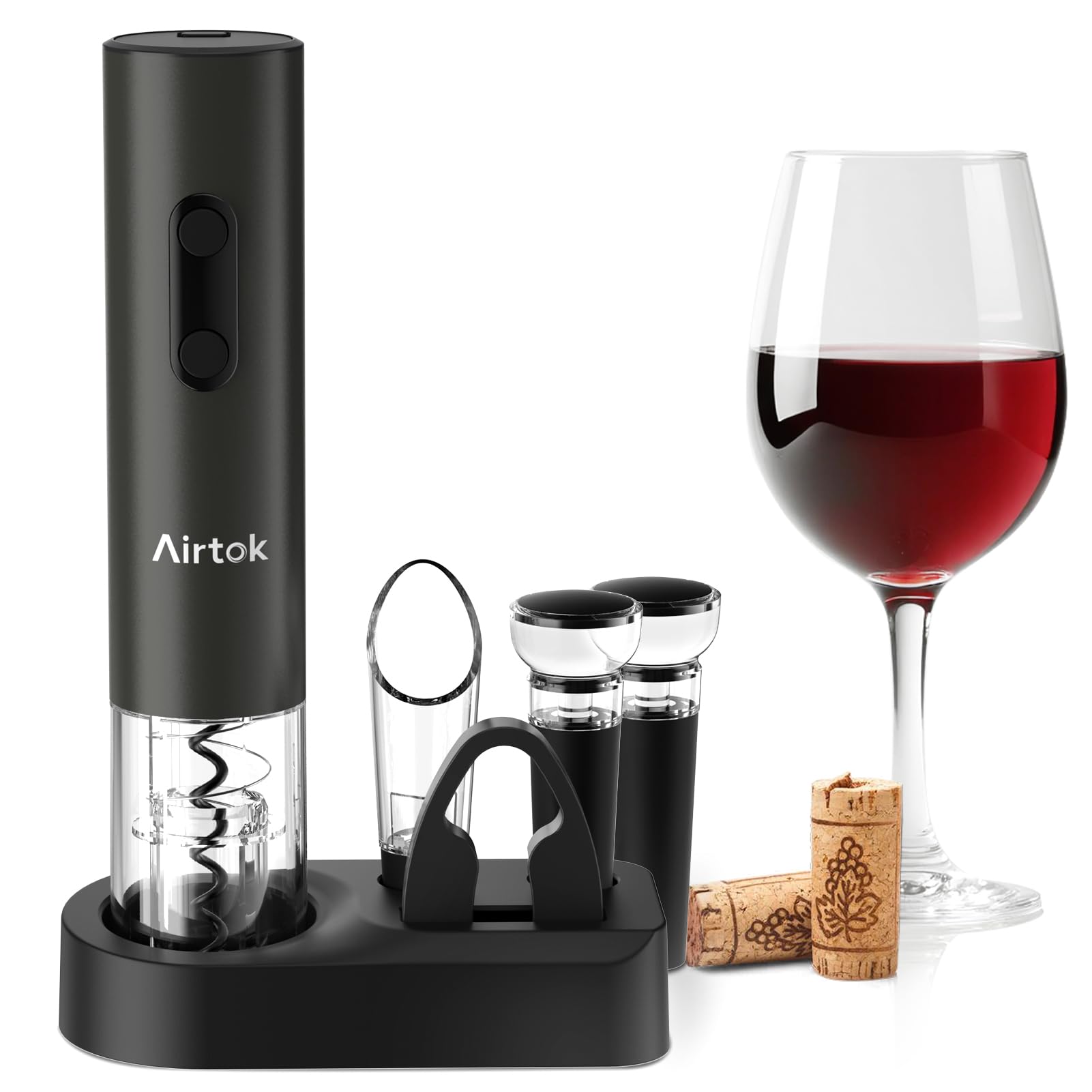 Ensemble Tire-bouchon électrique à Piles Avec Coupe-capsule, Bec