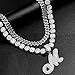 2pcs Cuban Link Chain for Women Cursive Silver Initial Necklace Cuban Link Necklace for Women Hip Hop Iced Out Chain Necklace Bling Diamond 14mm Cuban Chain Letter Name Hip Hop Jewelry Gift (C, Silver)