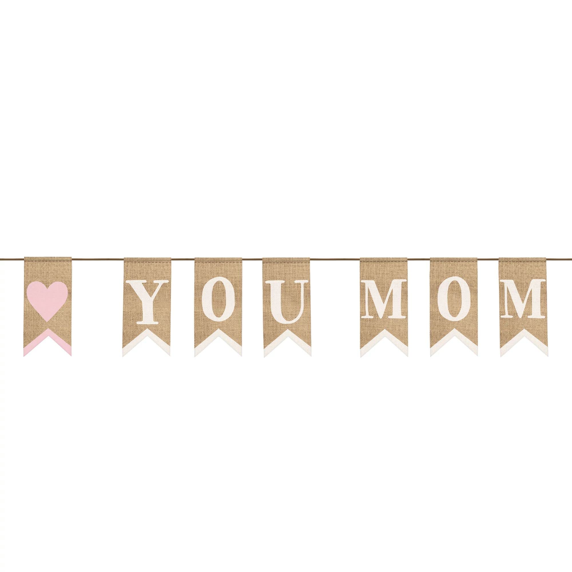 amscan- Banner per la Festa della Mamma, 27 cm x 305 cm, Marrone | 1 pz, 120862