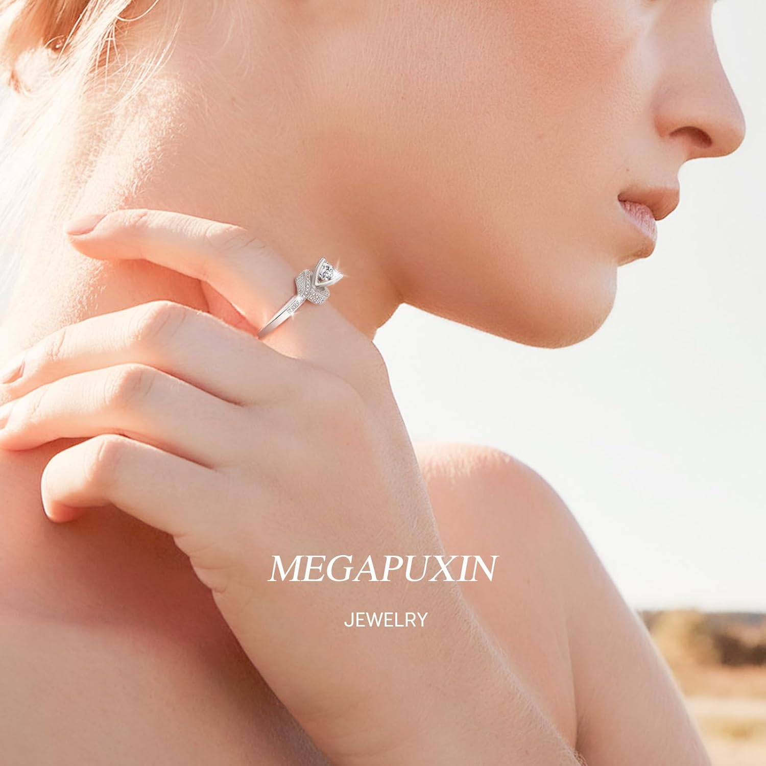 2ct Moissanite Rings for Women & Preserved Real Rose-Eternal Flowers Rose, Engagement Promise Rings for her