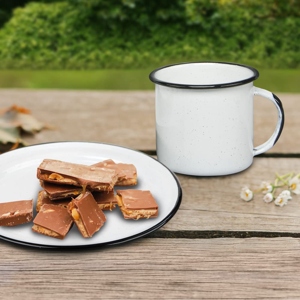 Amazon.co.jp: Cinsa 16点 エナメルウェア 食器セット 4人用 (斑点の