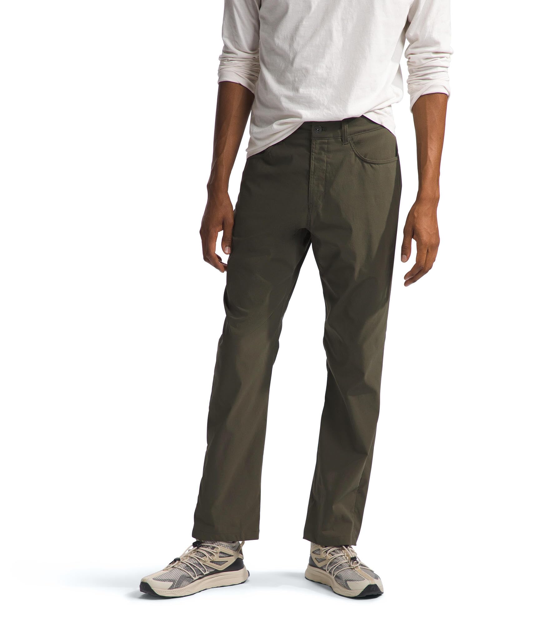 The North Face Men's Sprag 5-Pocket Pant - Moisture Wicking, Water Repellent Finish, UPF 40+ Sun Protection, Belt Loops, New Taupe Green-NPF, 36