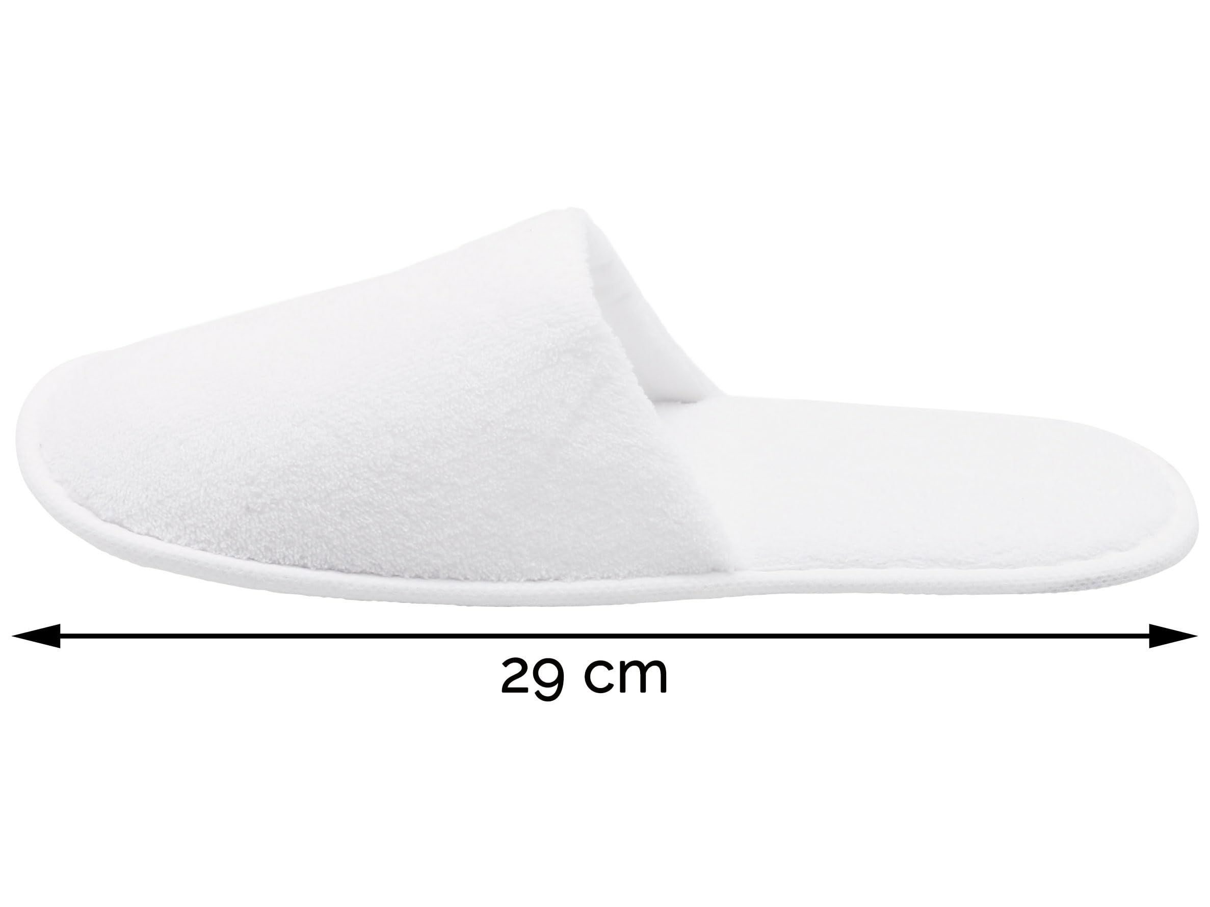 ZOLLNER 10 Paar Einwegslipper Gästehausschuh - Frottierslipper für Reise, Spa, Sauna und Zuhause - rutschhemmende Sohle - geschlossene Spitze - Einheitsgröße - Hotelqualität, 384