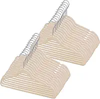 Kit 50 Cabides de Veludo 360° Antideslizante Kit Cabide para Roupas Camiseta Calça