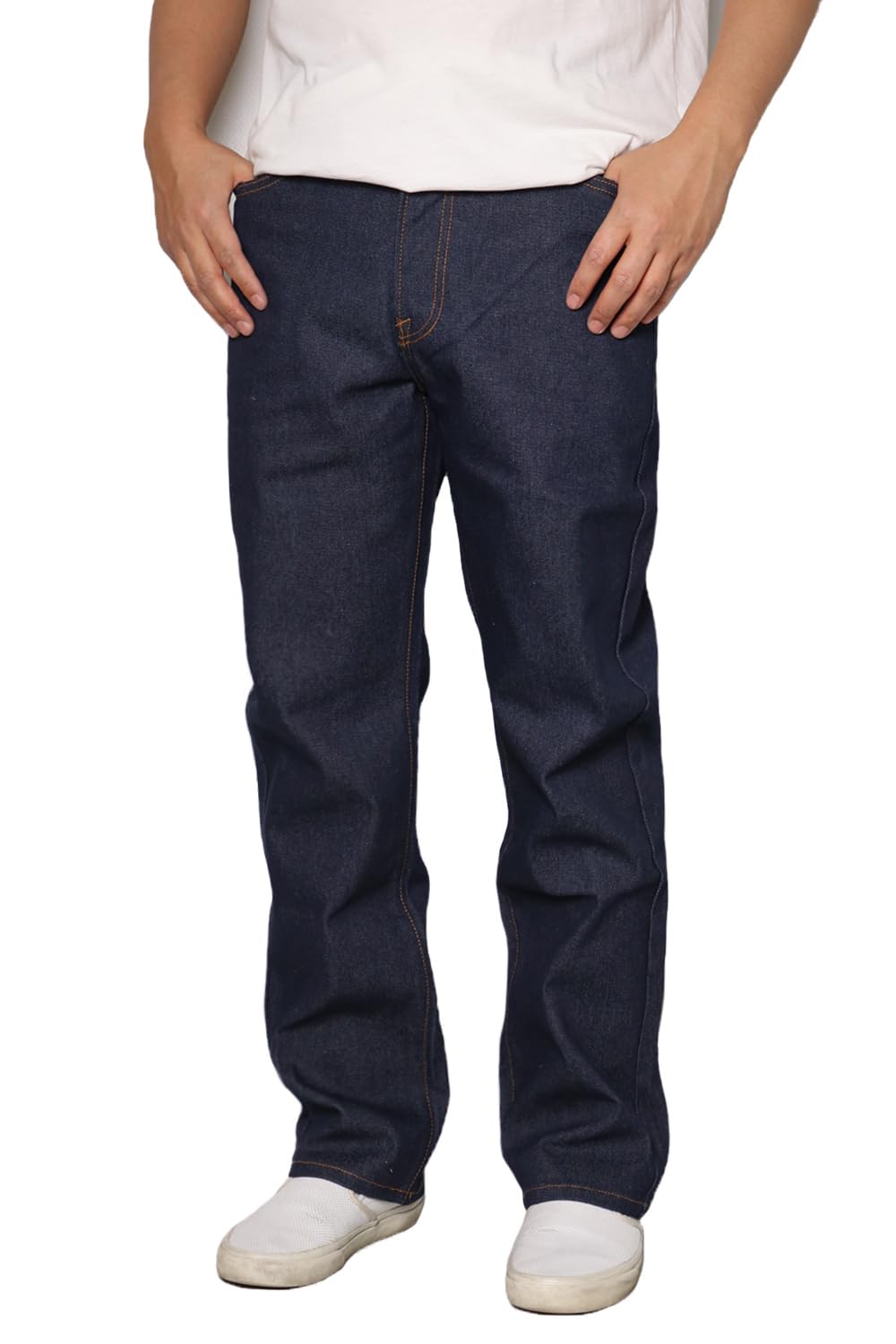 URBANJ Men's Regular Fit Straight Leg Jeans Size 30-50