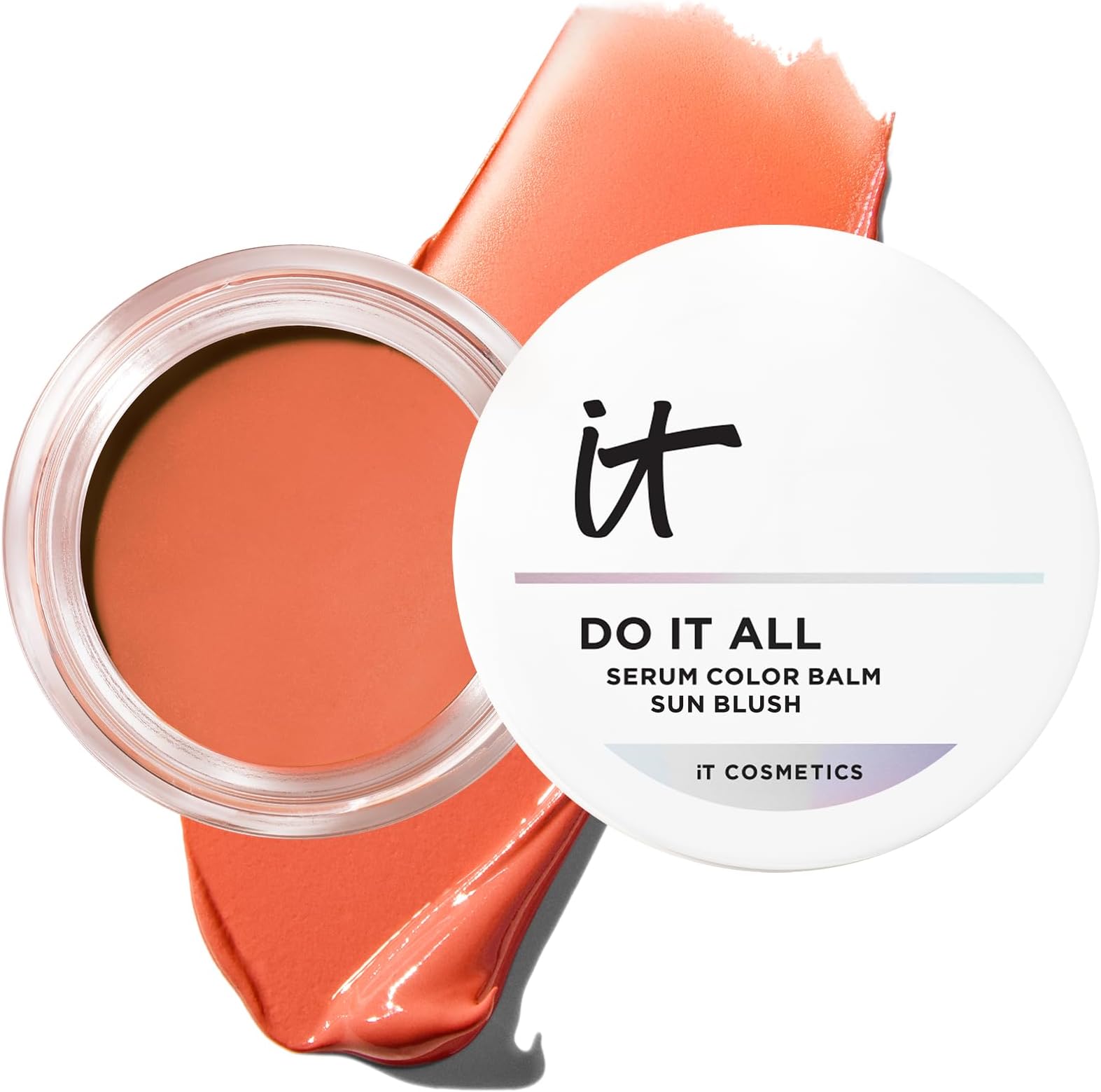 IT Cosmetics Do It All Serum Color Balm Sun Cream Blush & Bronzer, Blendable & Buildable, Lift, Reshape, All-Over Color, 24HR Hydration, Hyaluronic Acid, Peptides & Vitamin E - 0.63 oz
