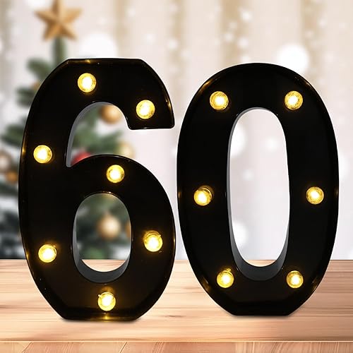 Miniatura 55 de Letras Iluminadas LED, Señales de Barra LED, Luces de Barra a Batería, Luces con Letras para el Hogar, Decoración de Barra Blanco,Negro