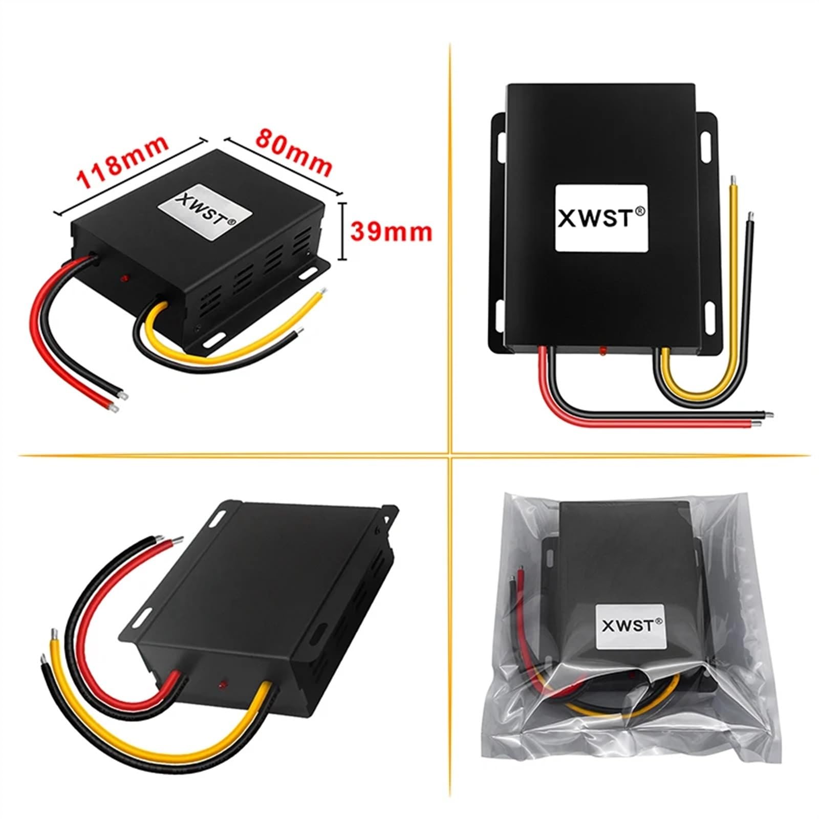 DC DC Boost Stabilizzatore Convertitore da 12V a 27V Step Up Power Inverter 1-20A Modulo regolatore di tensione for auto for solare(10A Aluminum L)
