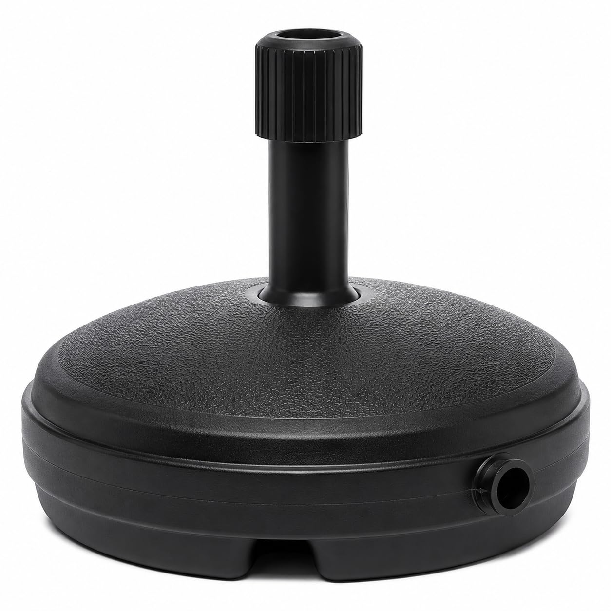 Muddy Hands 7 Litre Round Parasol Base Fillable with Water or Sand Outdoor Garden Umbrella Stand Fits Poles Up to 32mm Heavy Duty Plastic Patio Sun Shade Base