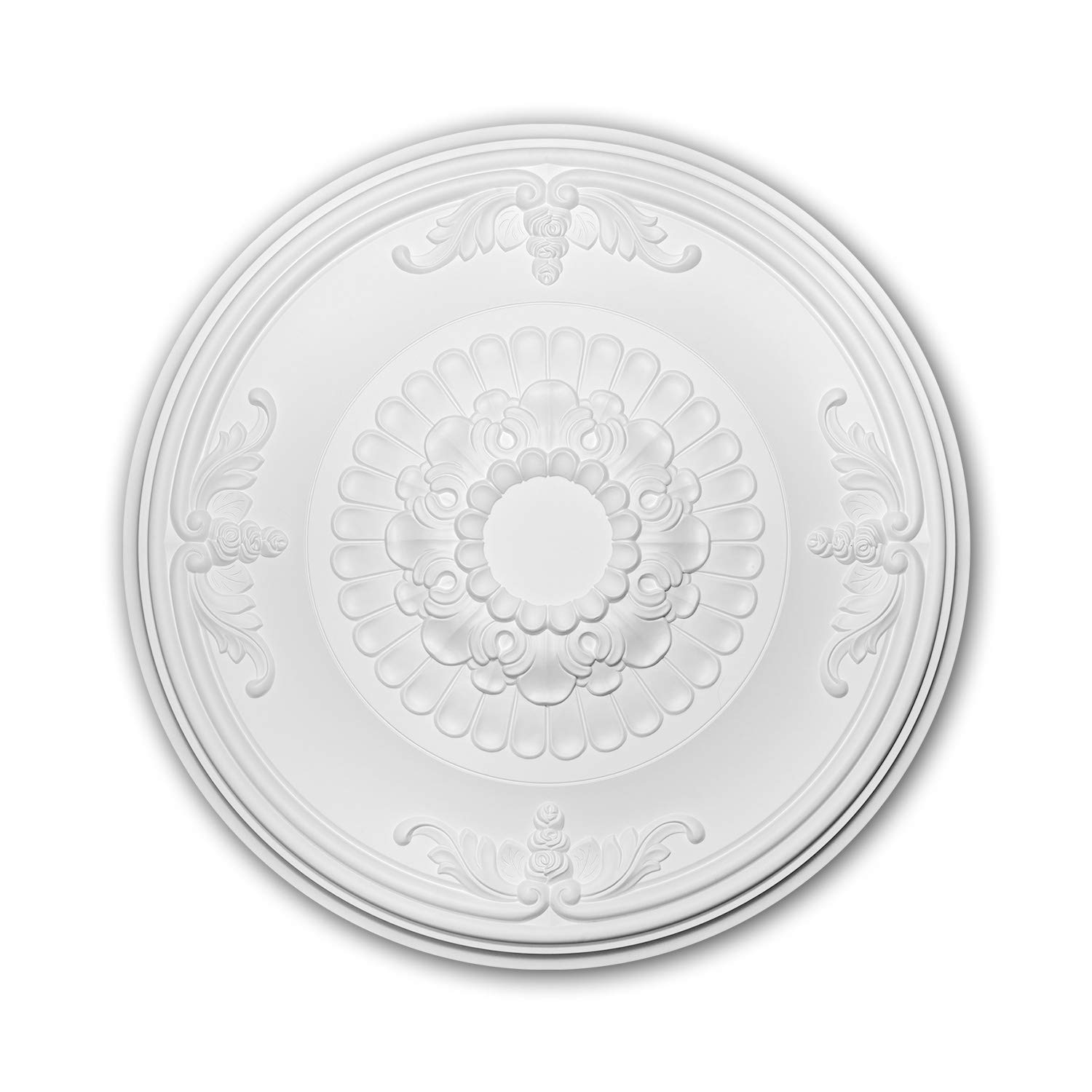 Profhome Rosace 156045 Ø 66,3 cm x 8,0 cm en mousse de polyuréthane