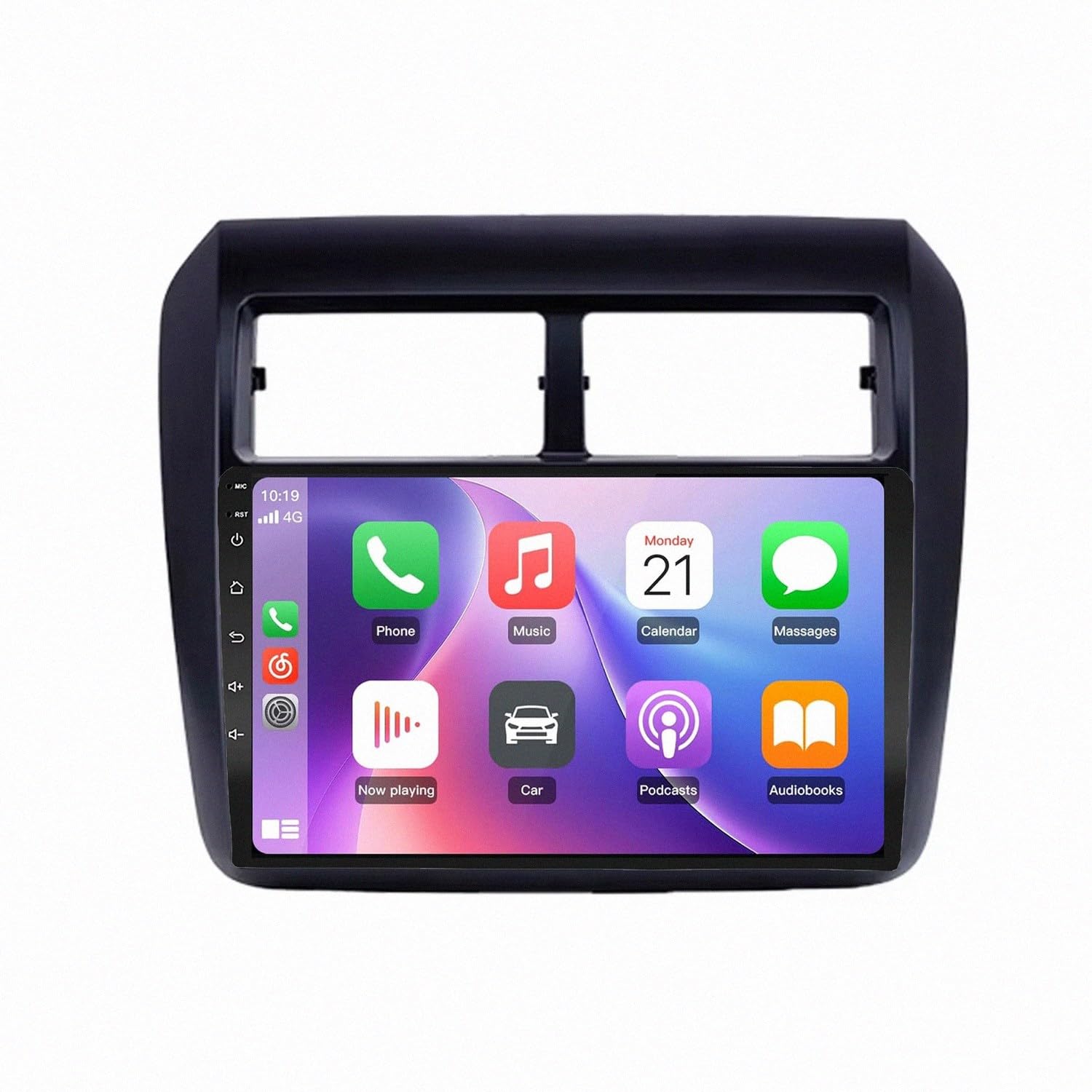 Radio Coche 2 DIN con Carplay Inalámbrico para Toyota Wigo Agya 2013-2019 Cámara Trasera - HD Pantalla Carplay Mirror Link - Portátil Radio Coche, 4 Nuclear 4G+64G