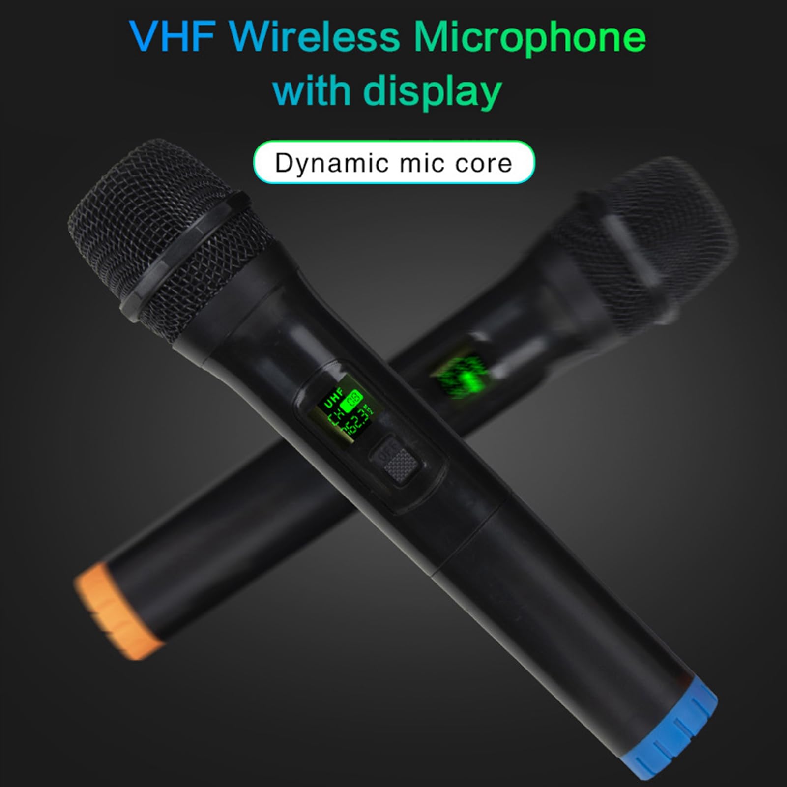 HUIOP Mixer audio professionale con doppio microfono wireless,interfaccia del sistema console della scheda audio Mixer DJ a 4 canali,adatto per altoparlante per chitarra PC DJ Karaoke,Mixer Audio Per