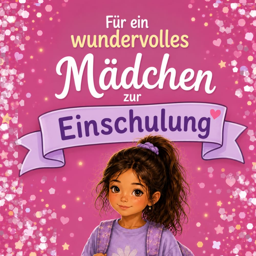 Für ein wundervolles Mädchen zur Einschulung: Erinnerungsbuch zur Einschulung. Geschenk zur Einschulung. Mit Mutgeschichte, Mutmurmel (Einschulung Erinnerungsbuch - verschiedene Motive)