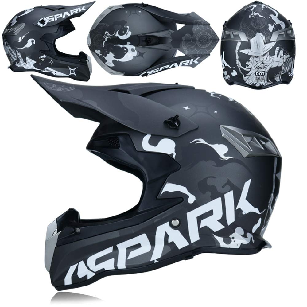 MRDEAR Motorcrosshelm met bril handschoenen masker net, mountainbike