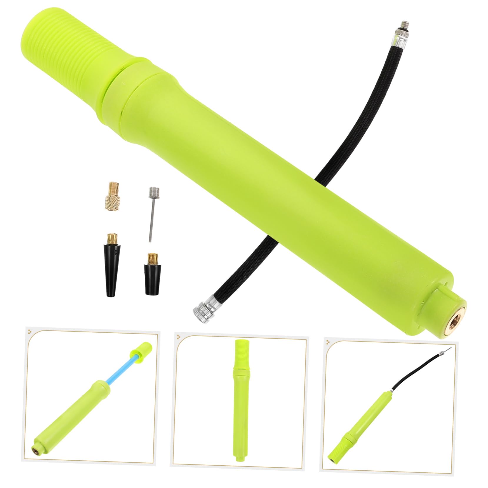HANABASS 3piezas Inflador De Bicicleta Multifuncional para Balones y Neumáticos Bomba De Aire Práctica y Portátil para Deportes y Actividades Al Aire