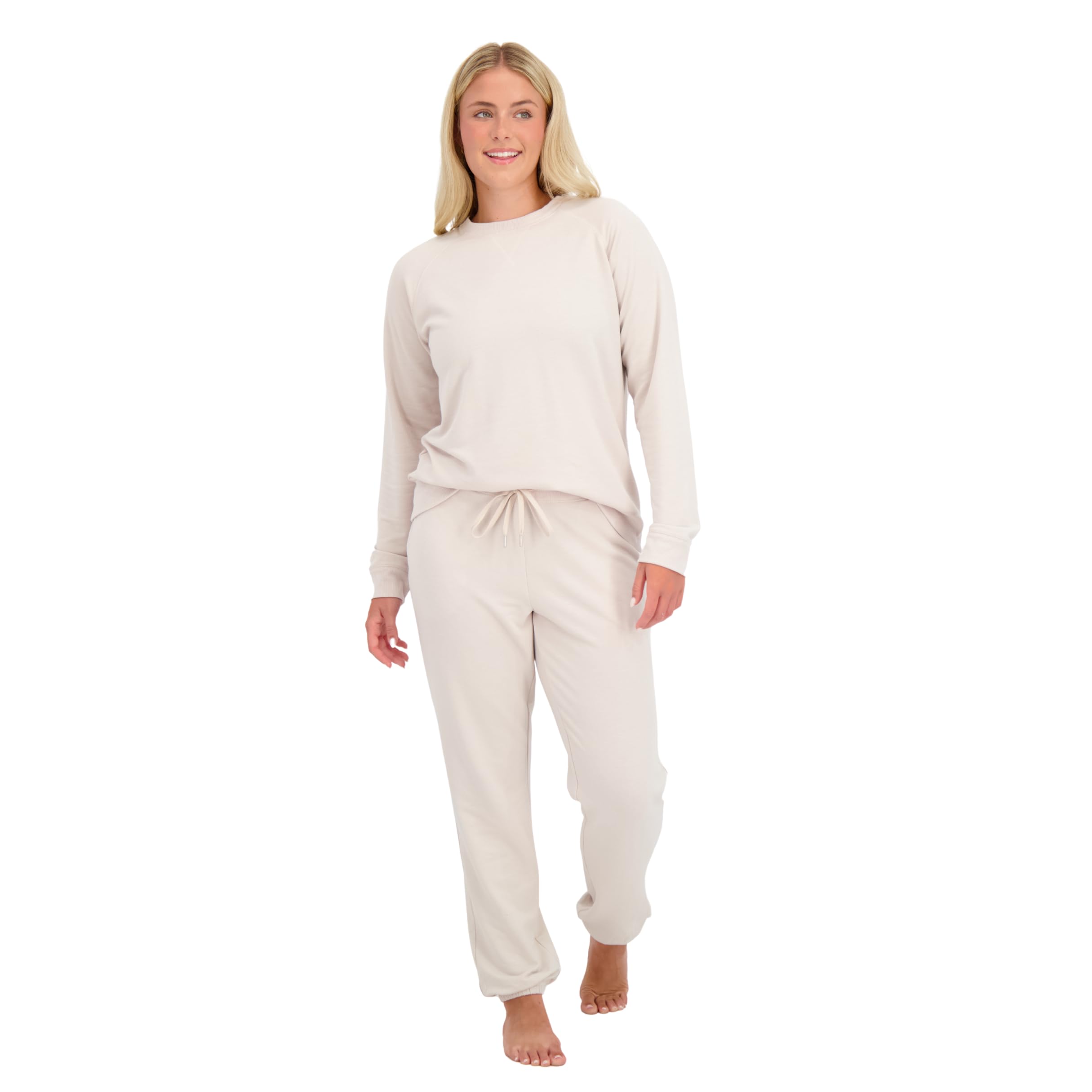 Blush by Us Angels 2 Piece Jogger Lounge Set for Women Womens Travel Sweatsuit - Lightweight Cozy Loungewear