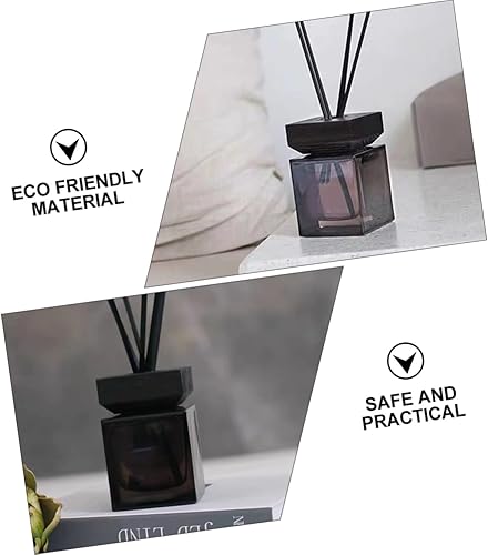 Miniatura 8 de Contenedor de vidrio vacío de la botella cuadrada de la tapa de madera blanca elegante para los aceites de fuego